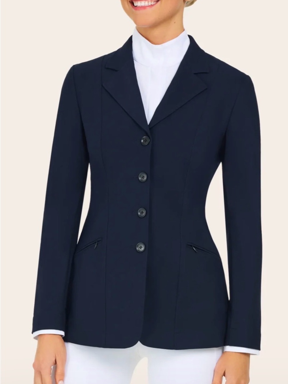 R.J. Classics xtreme orange label victory navy show riding coat women 16 r